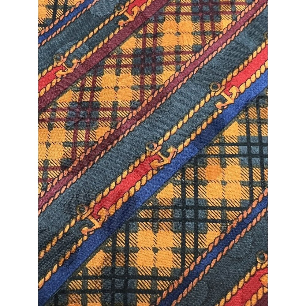 Versace Anchor striped Nautical tie  55” tie - Picture 5 of 6
